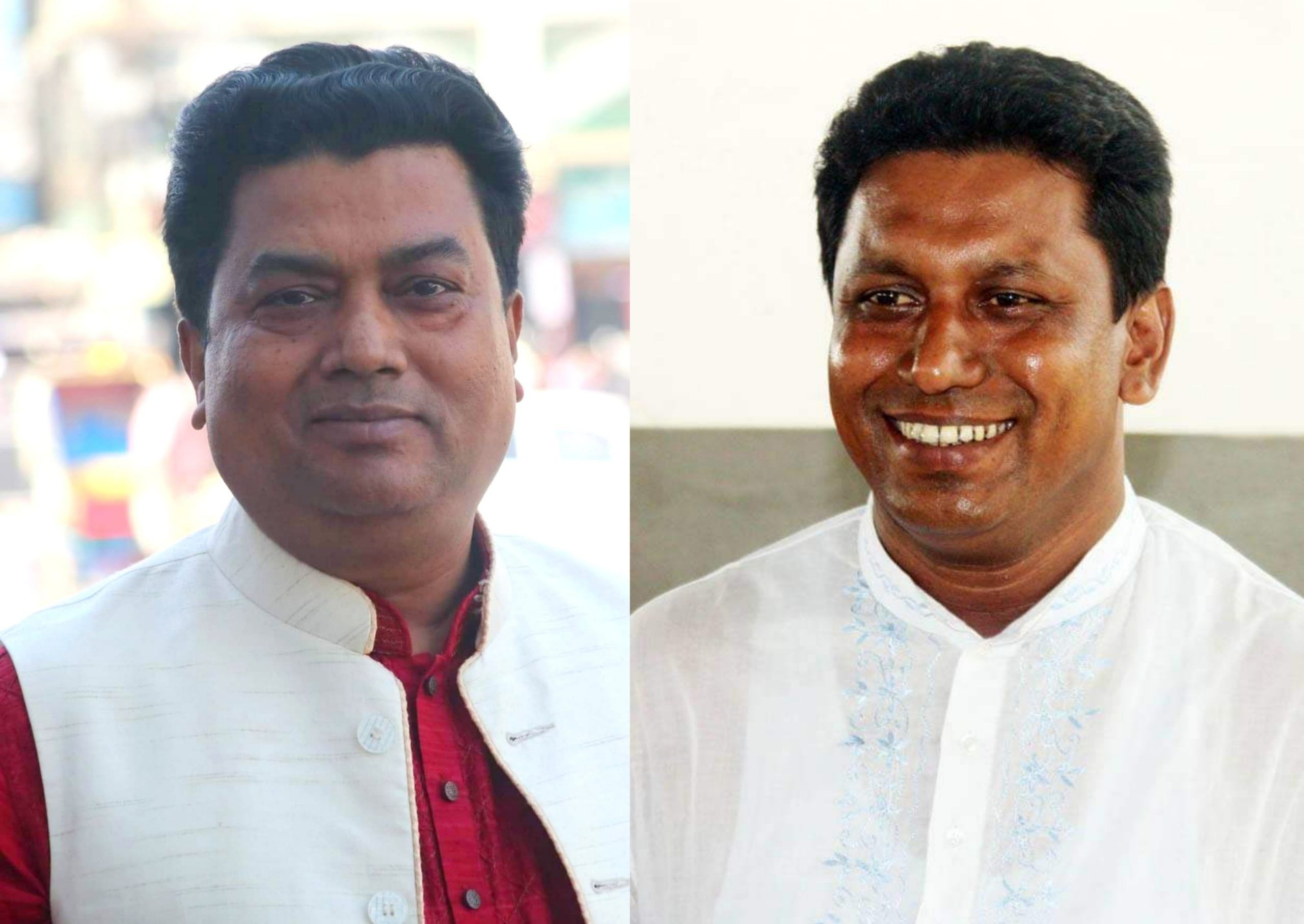 বগুড়া সদর উপজেলা আওয়ামী লীগের সভাপতি আবু সুফিয়ান শফিক (ডানে), সাধারণ সম্পাদক মাহফুজুল ইসলাম রাজ।