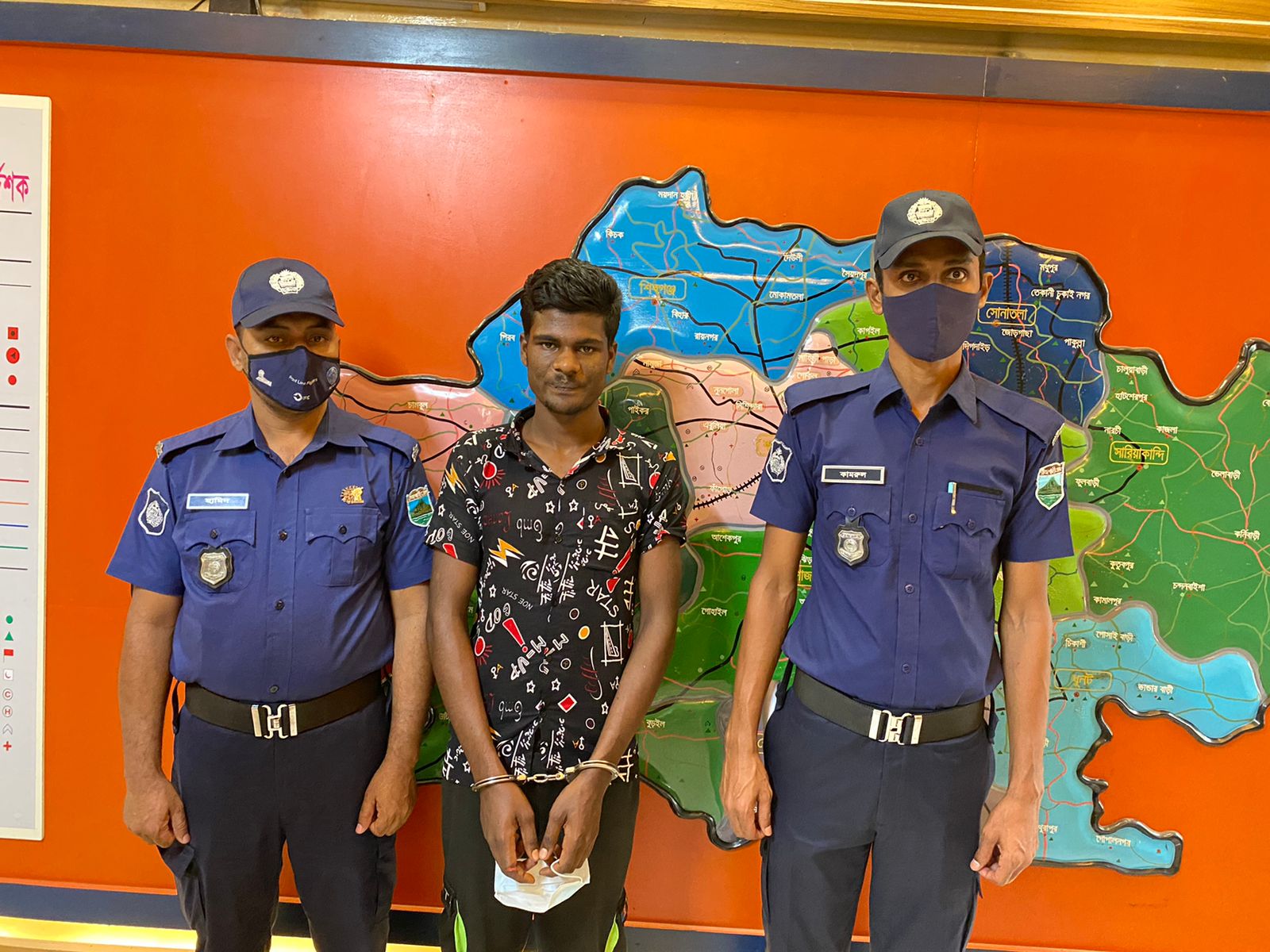 গ্রেফতারকৃত মাসুদ রানা। ছবিঃ এনসিএন