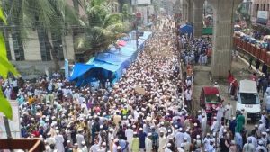 মহানবীকে কটুক্তি করায় বায়তুল মোকাররমে বিক্ষোভ মিছিল