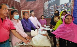 ৬১০টি সুবিধাভোগী পরিবারের মাঝে খাদ্য ও সুরক্ষা সামগ্রী বিতরণ