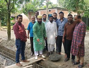 শাজাহানপুরে আরসিসি ড্রেন নির্মাণ কাজের উদ্বোধন