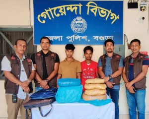 বগুড়ায় গাঁজাসহ ২ জন গ্রেফতার।