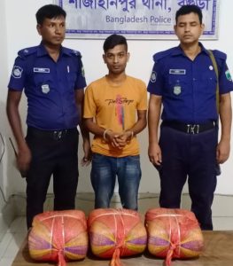 বগুড়ায় ১৫ কেজি গাঁজাসহ গ্রেফতার ১।