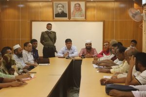 শাজাহানপুরে সামাজিক সম্প্রীতি কমিটির সভা।