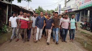 কাহালুতে ছাত্রদলের বিক্ষোভ।