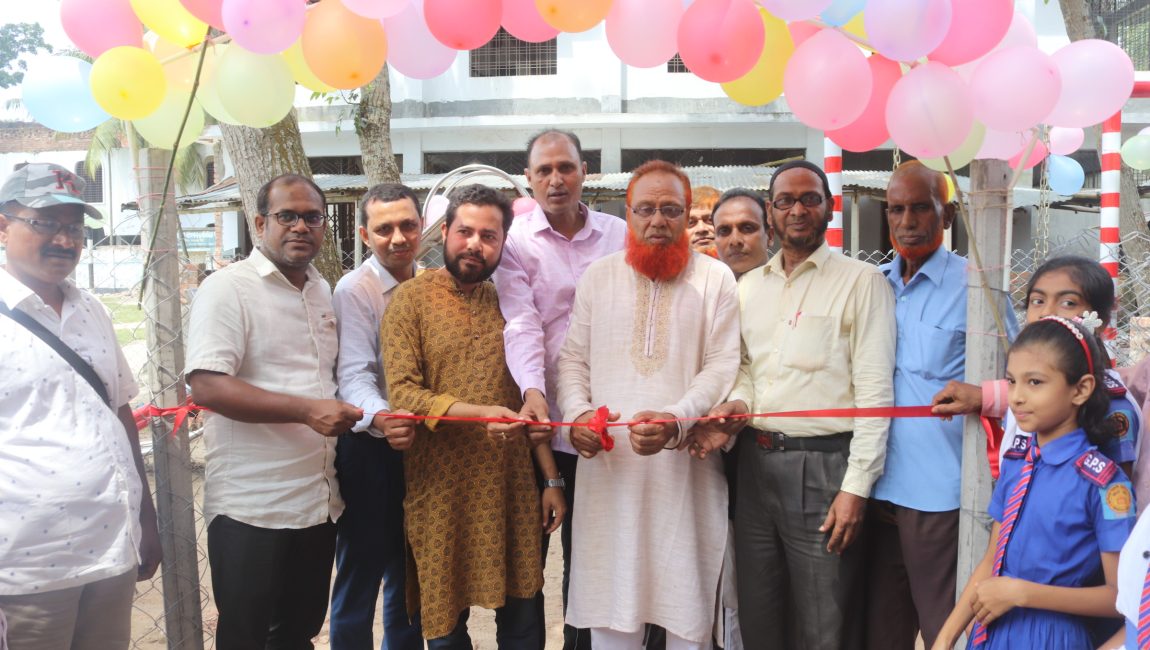 শাজাহানপুরে চোপিনগর প্রাথমিক বিদ্যালয়ে  নব-নির্মিত শিশু পার্কের উদ্বোধন।