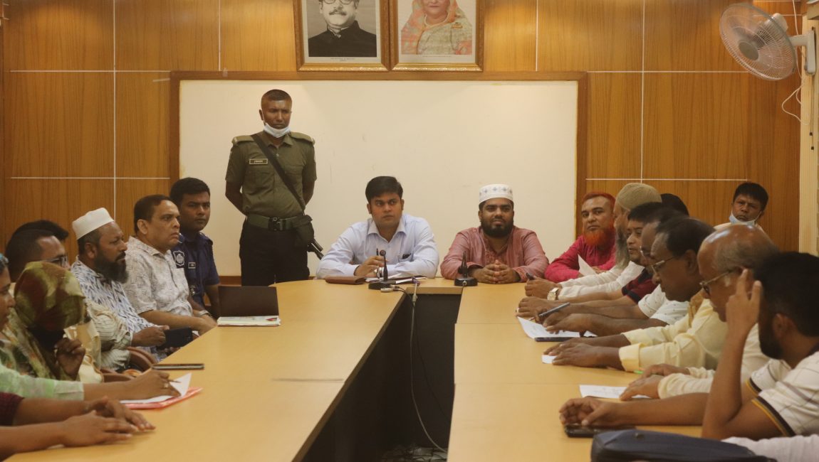 শাজাহানপুরে সামাজিক সম্প্রীতি কমিটির সভা।