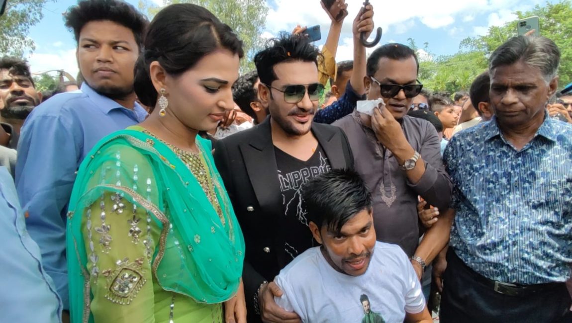 অভিনেতা অনন্ত জলিল ও তার স্ত্রী অভিনেত্রী বর্ষা। ছবিঃ এনসিএন