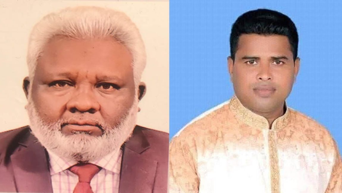 বামে এস এম রায়হান আলম ও ডানে এসএম আজাদ হোসেন মুরাদ