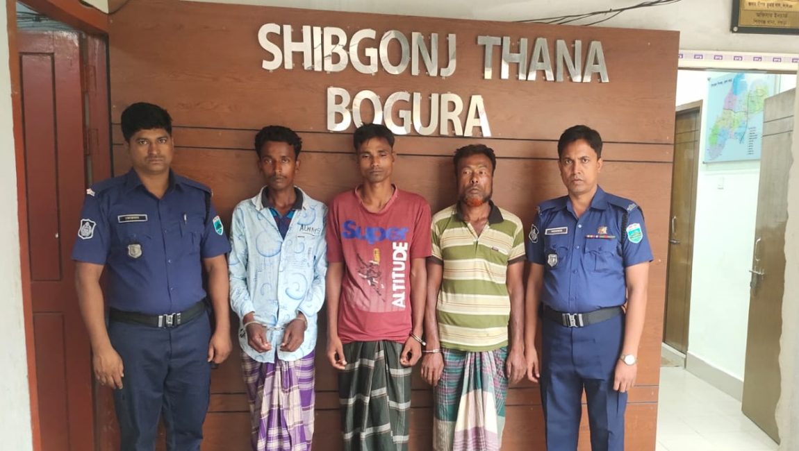 বগুড়ায় ডাকাত দলের ৭ সদস্য গ্রেফতার
