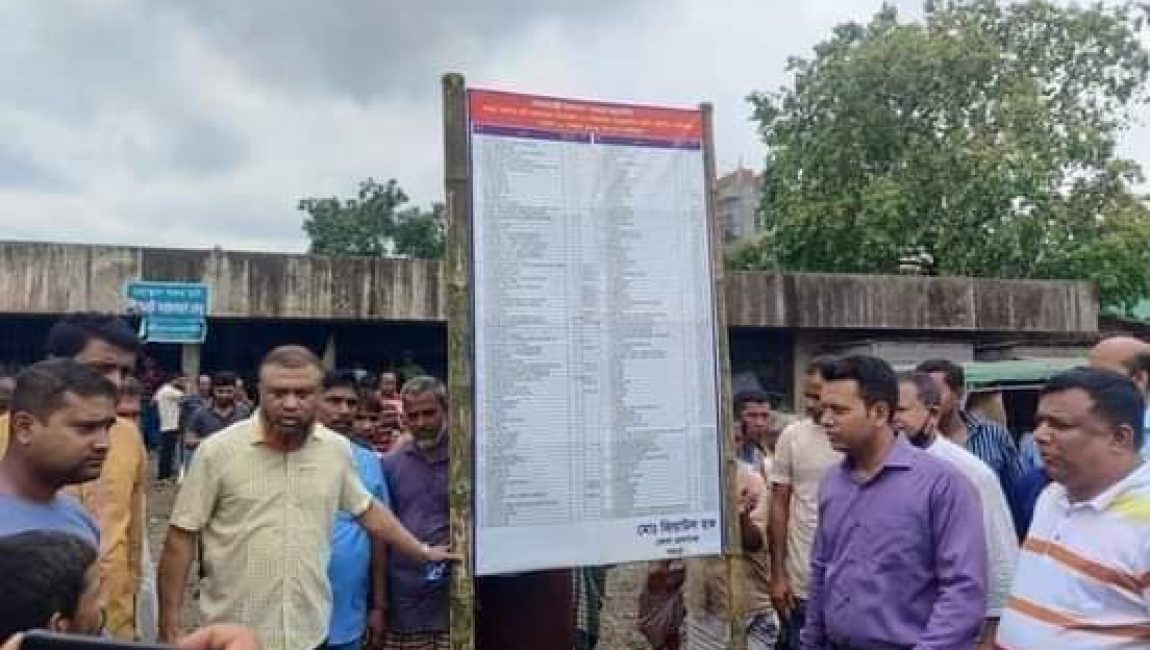 মহাস্থান হাটে টোল আদায়ের মূল্য নির্ধারণ করেছে প্রশাসন। ছবি: এনসিএন